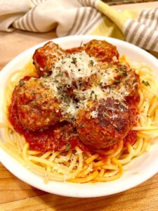 Easy Spaghetti and Meatballs Recipe (ButcherBox promo code for free ground beef for life!)