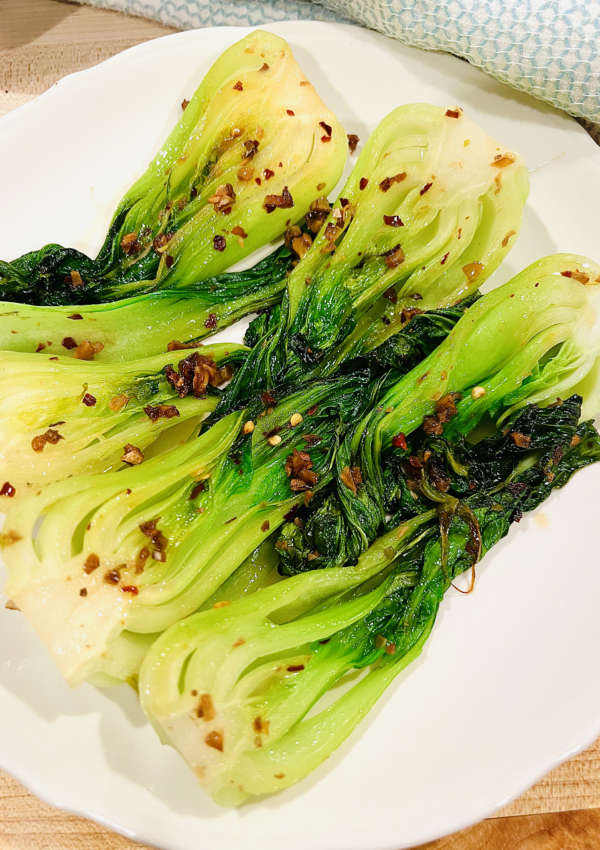 Shanghai Bok Choy with Red Pepper Flakes
