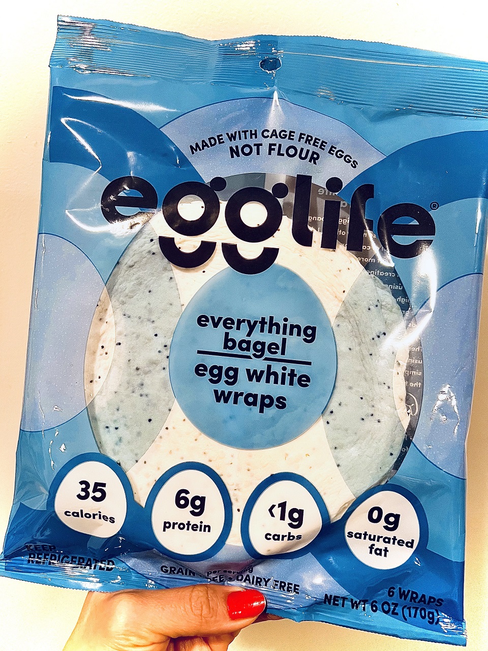 EggLife everything bagel egg white wraps