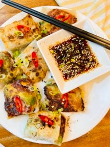 Crispy Salmon Rice Paper Bites