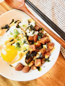 Spam and Egg Over Rice (Dupbap)