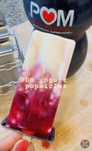 Pomegranate Yogurt Popsicles