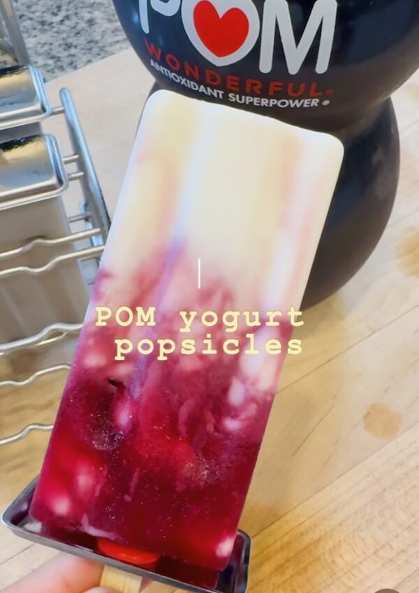 Pomegranate Yogurt Popsicles