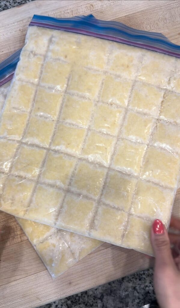 the frozen garlic squares