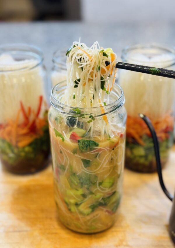 meal prep soup jars done with chopsticks