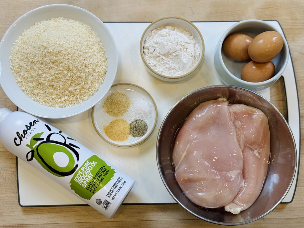 ingredients for air fry chicken katsu