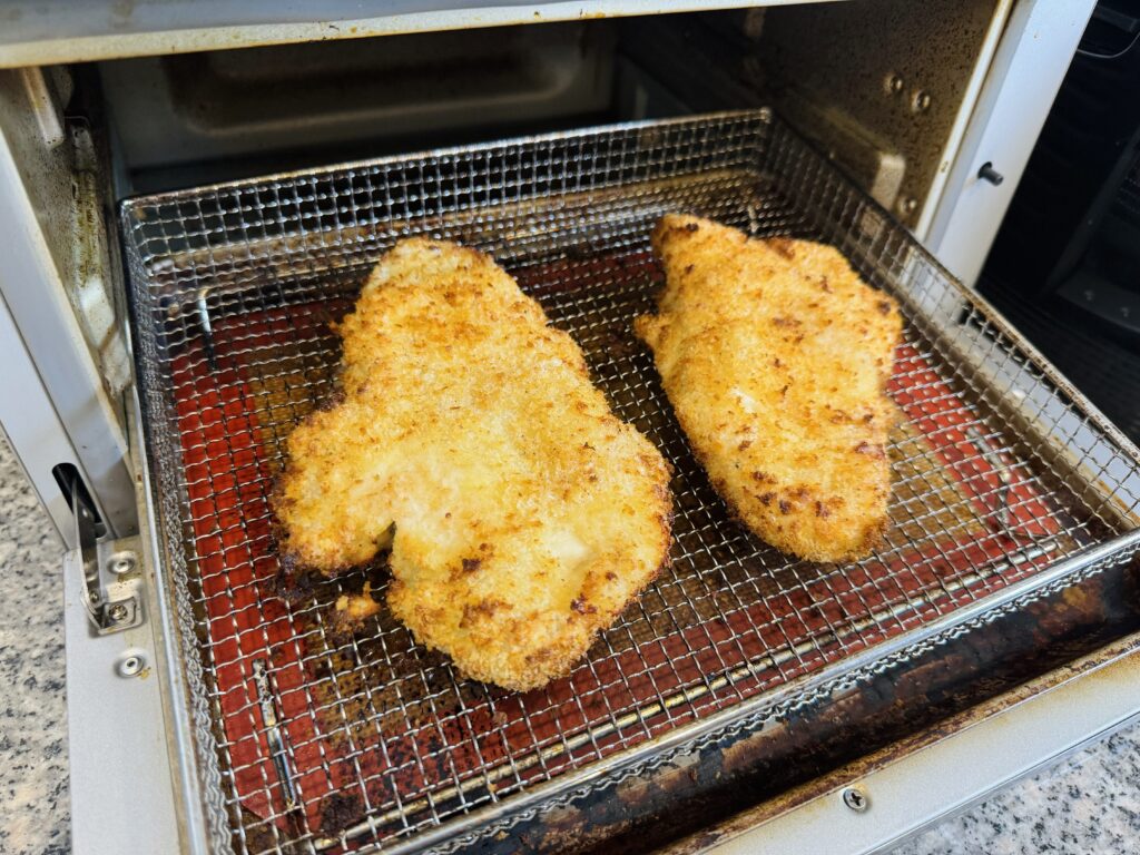 breaded chicken katsu done in air fryer