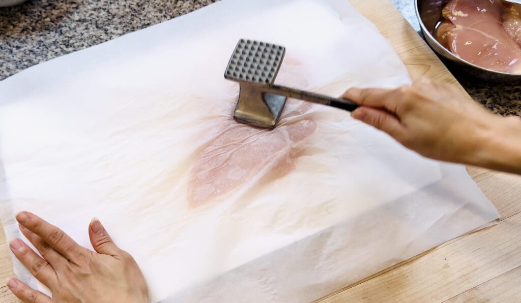 pounding chicken breast