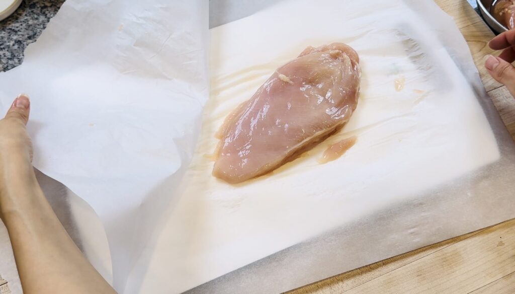 chicken breast pounded evenly