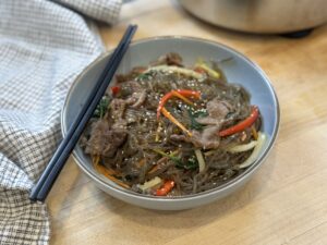 Easy Japchae Recipe (Korean Glass Noodle Stir-Fry)