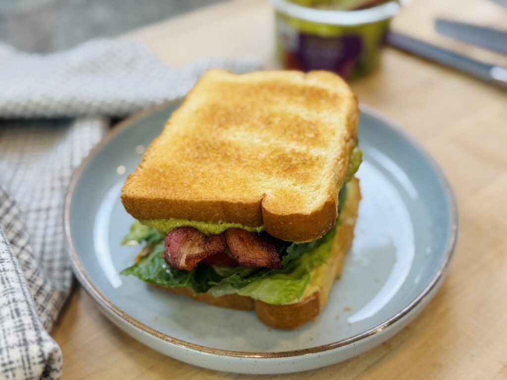 BLT Sandwich in a plate