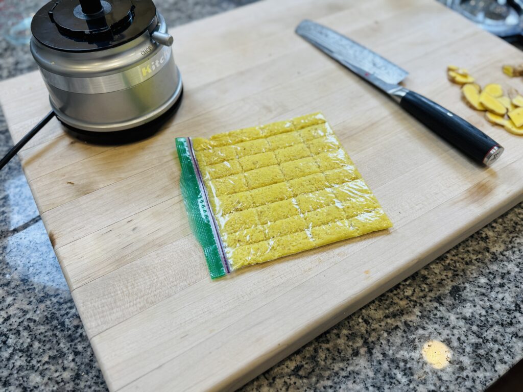 Freeze Ginger Prep and other equipment's on the background