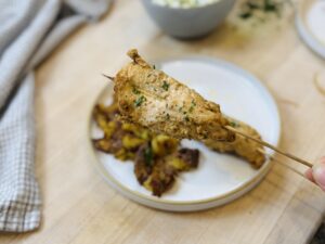 Lemon Garlic Chicken Skewers (Perfect for Meal Prep)