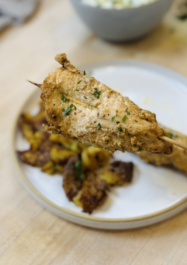 Lemon Garlic Chicken Skewers