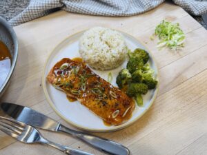 Butter Salmon with Sweet Chili Glaze