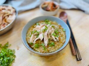 Chicken Congee (Made with Rotisserie Chicken)