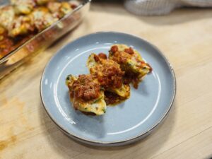 Chicken and Spinach Stuffed Shells (with Costco Rotisserie Chicken)