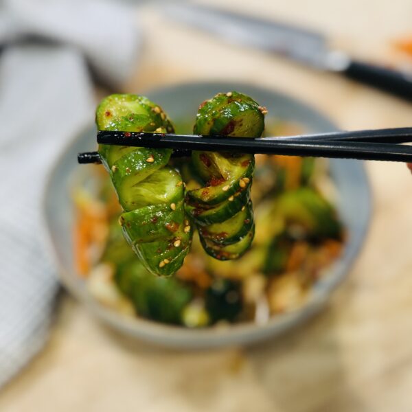 Spiral Cucumber Kimchi (Oi Muchim)