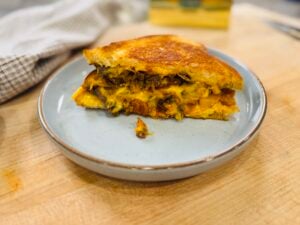 Kimchi Grilled Cheese with Bulgogi