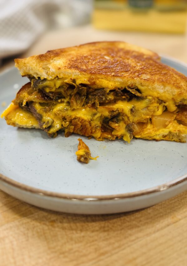 Kimchi Grilled Cheese with Bulgogi