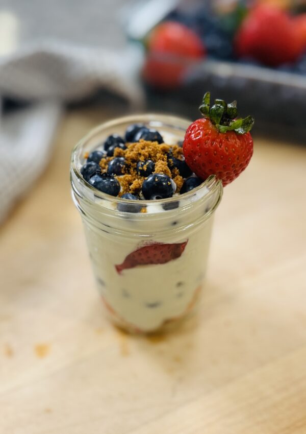 High Protein Berry Trifle (No Bake Dessert)
