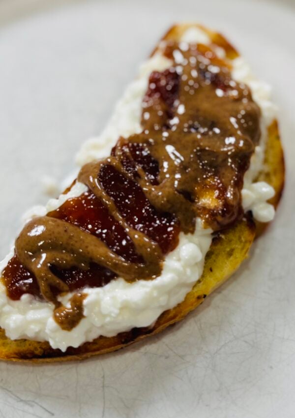 PB&J Cottage Cheese Toast